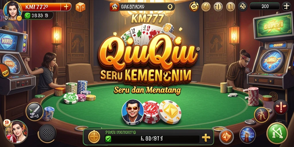 Tampilan seru dari gameplay KM777 saat bermain QiuQiu.