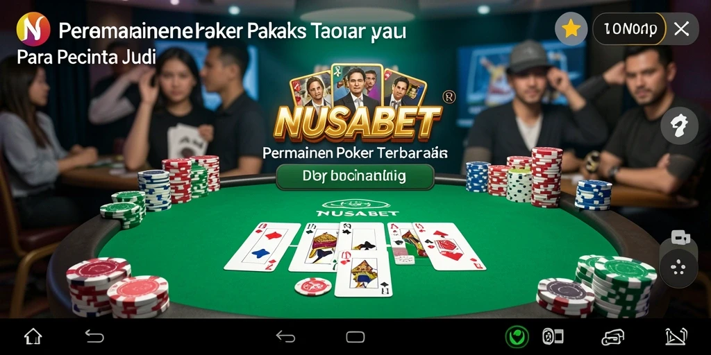 Screenshot permainan Poker di NUSABET dengan aksi menarik.