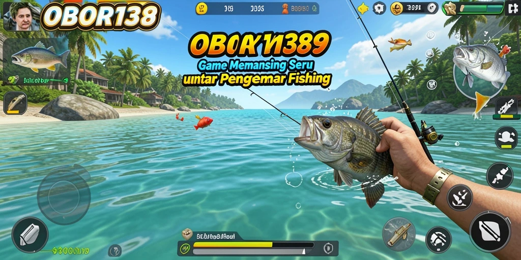 Screenshot gameplay OBOR138 dengan fitur memancing yang menarik.