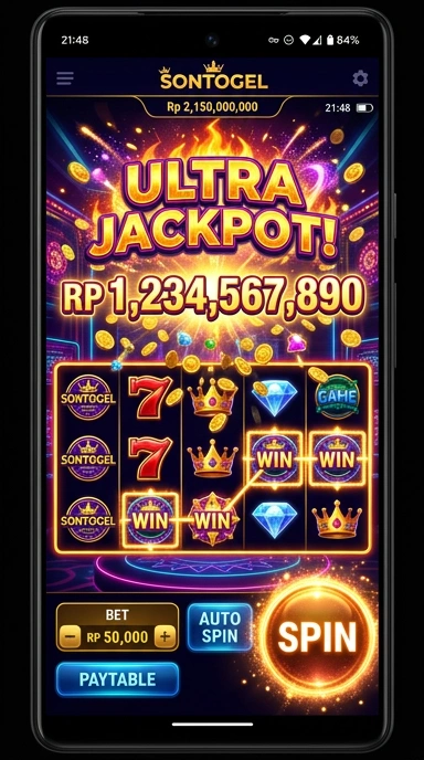 Tampilan utama aplikasi sontogel yang bersih dan intuitif.